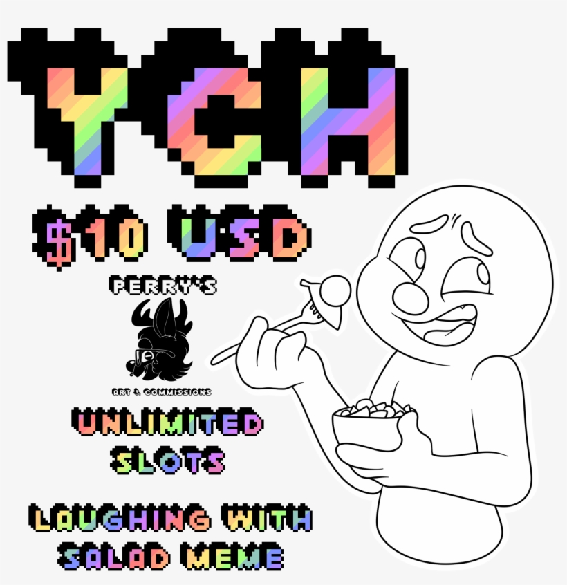 Laughing With Salad Meme - Cartoon, transparent png #3272252
