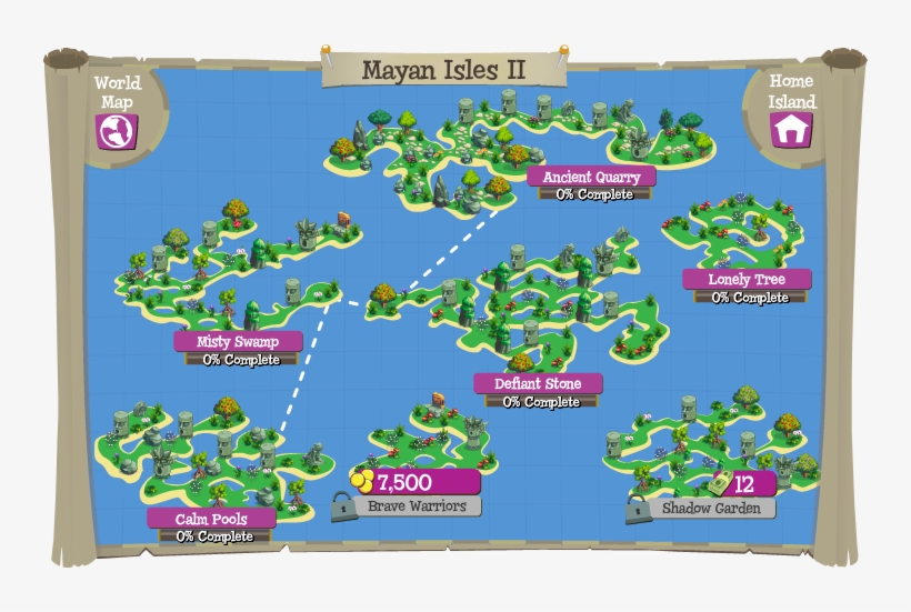 Mayan Isles Ii Map - Pirate Isles Map, transparent png #3272794