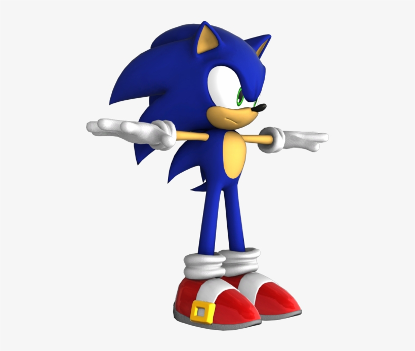 Download Zip Archive - 3d Sonic Model, transparent png #3273126