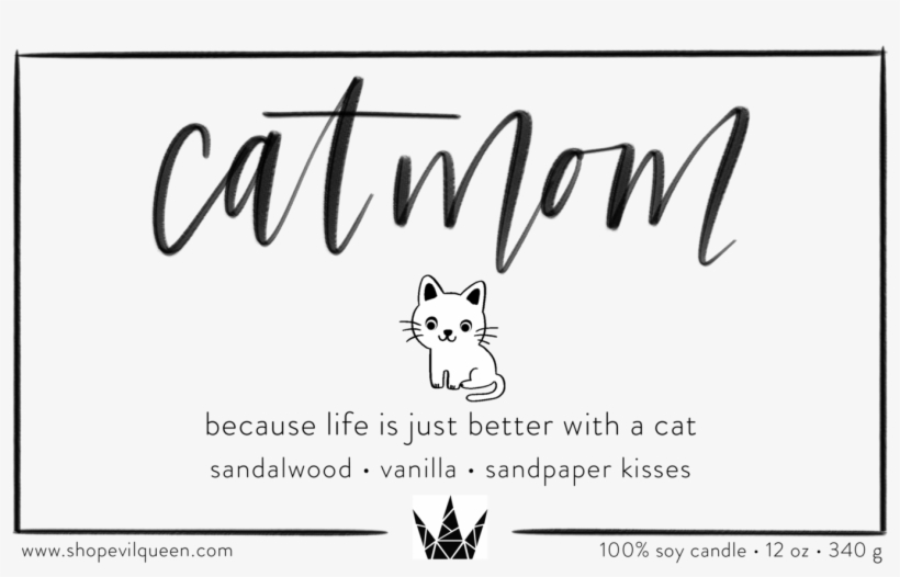 Evil Queen Cat Mom Candle - Calligraphy Dog, transparent png #3274995