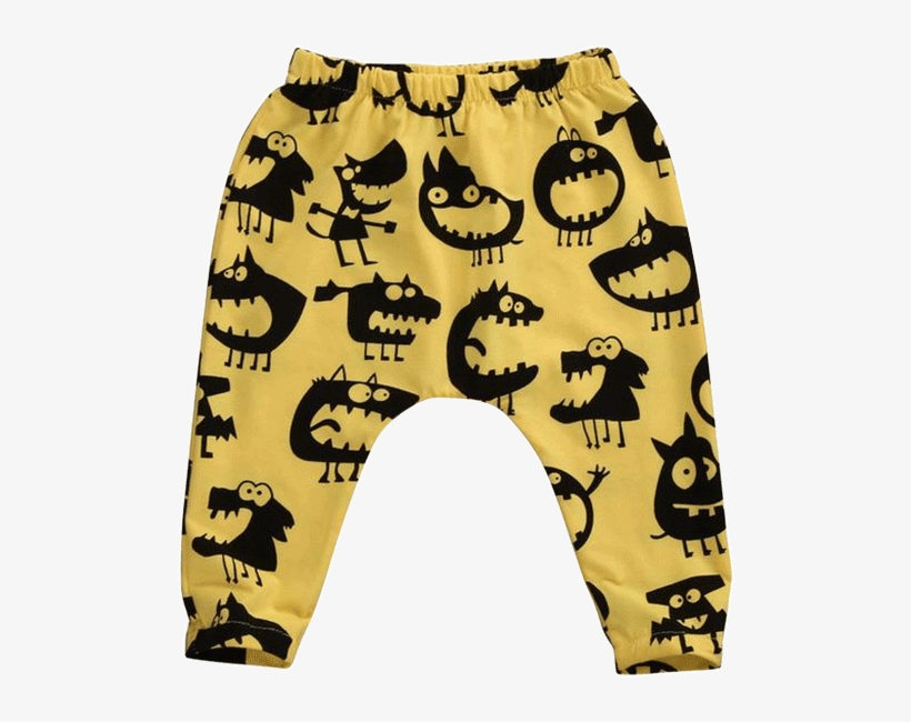 Petite Bello Pants Yellow / 0-6 Months Shadow Monster - Schöner-leben Jersey Stoff Monster Blau Schwarz, transparent png #3275424