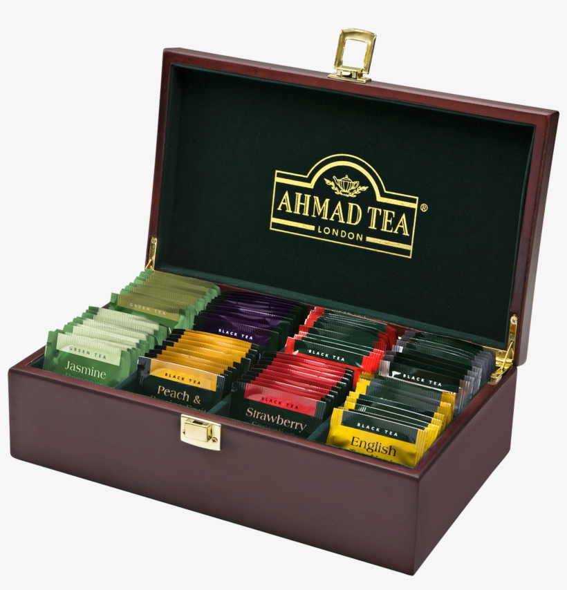 Tea Box - Ahmad Tea Wooden Box, transparent png #3276071