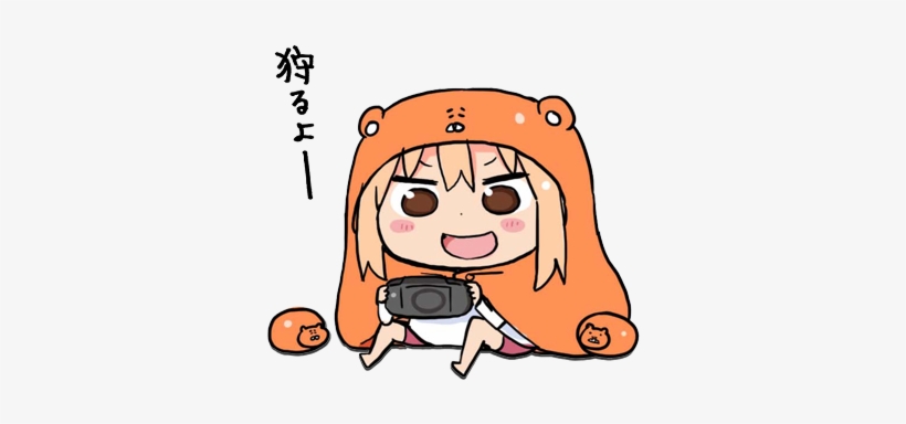 3 Himouto - Himouto! Umaru-chan: Umaru Playing Psp Acrylic Keychain, transparent png #3276117