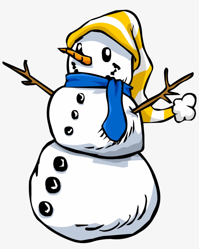 Snowman Sprite 006 - Primitive Snowman, transparent png #3276471