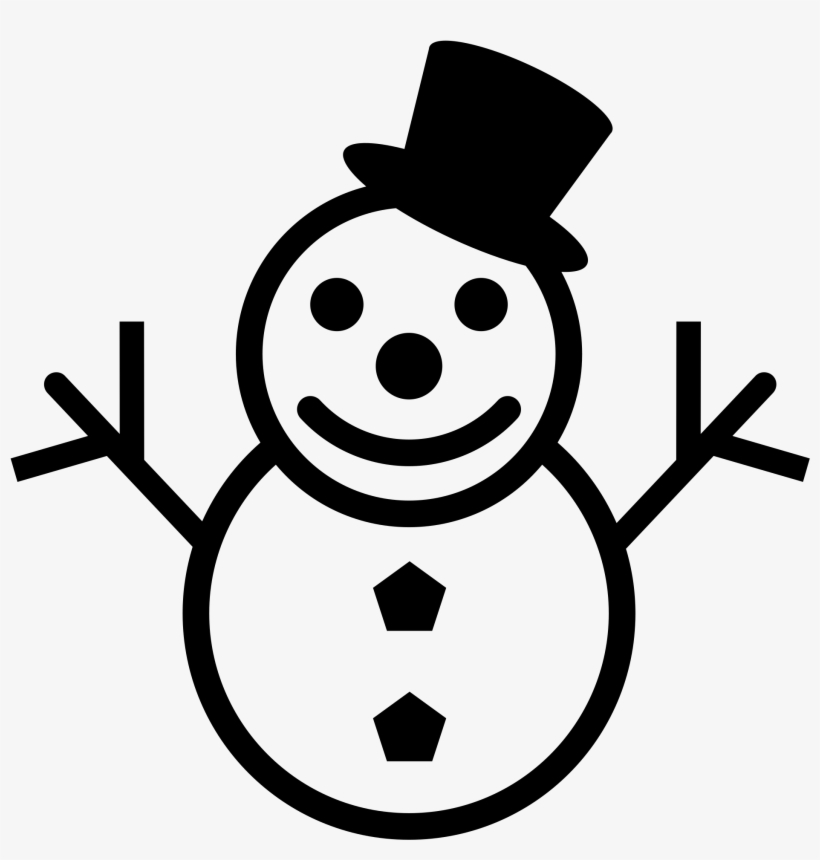 Open - Snowman Emoji, transparent png #3276616