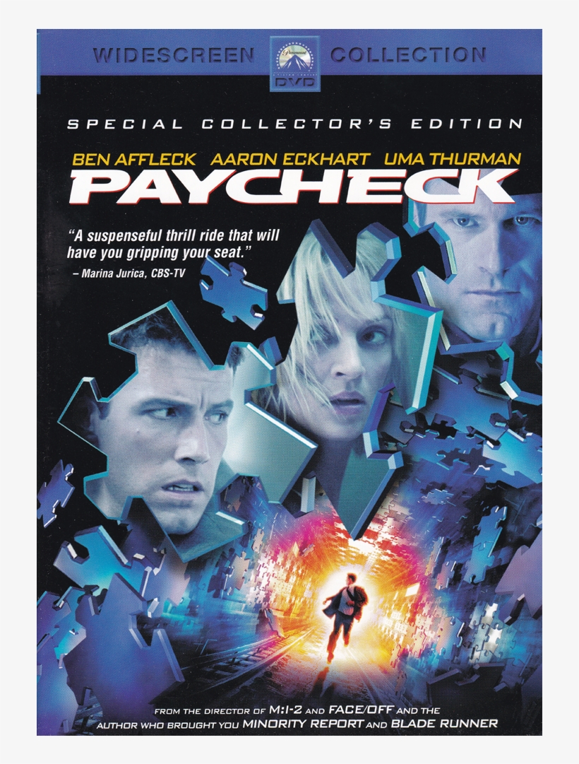 Paycheck - Paycheck Bluray, transparent png #3276642