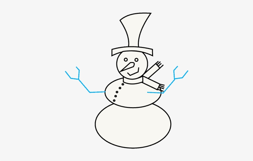 How To Draw Snowman - Drawing, transparent png #3276717