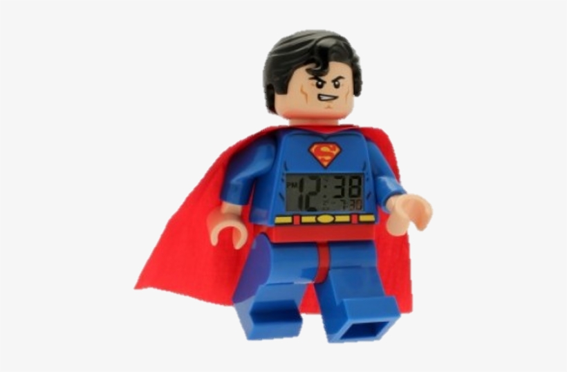 9005701 Digital Clock Superman - Lego Dc Comics Super Heroes Superman Mini Figure Clock, transparent png #3276955