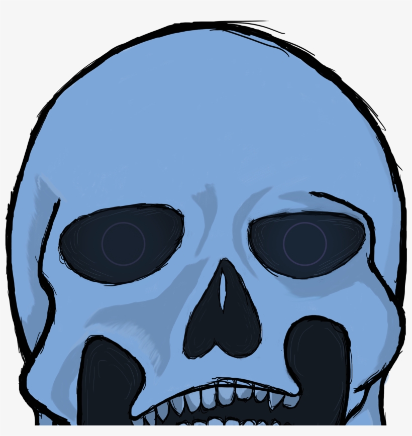 Blue Skull - Skull, transparent png #3277004
