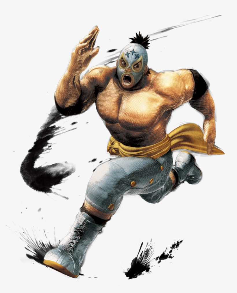 Spends His Time Perfecting His Lucha Libre Skills And - Super Street Fighter 4 El Fuerte, transparent png #3277175