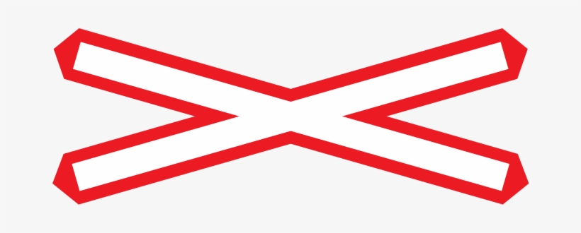 Warning For A Railroad Crossing With 1 Railway - Однопутная Железная Дорога Знак, transparent png #3278062