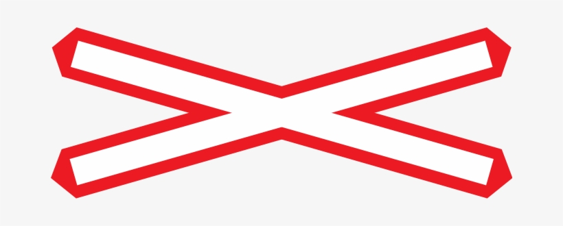 Warning For A Railroad Crossing With 1 Railway - Однопутная Железная Дорога Знак, transparent png #3278062
