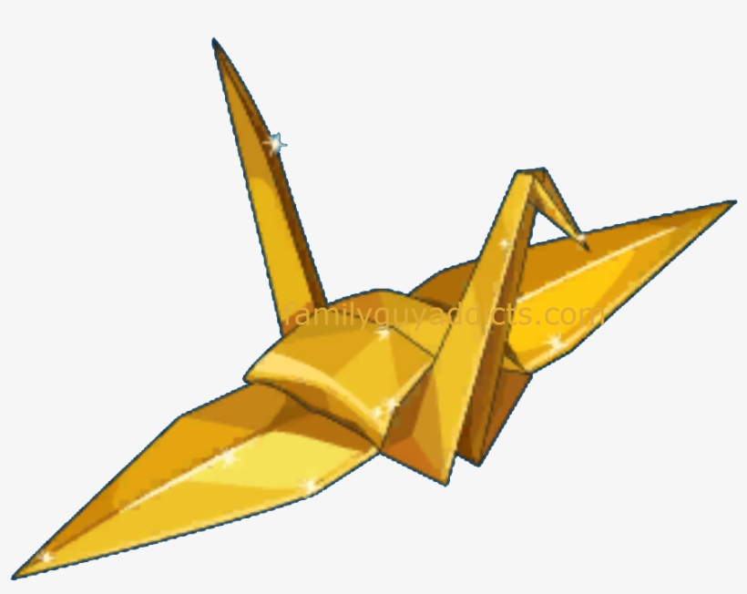 Giant Golden Paper Crane - Military Aircraft, transparent png #3278246