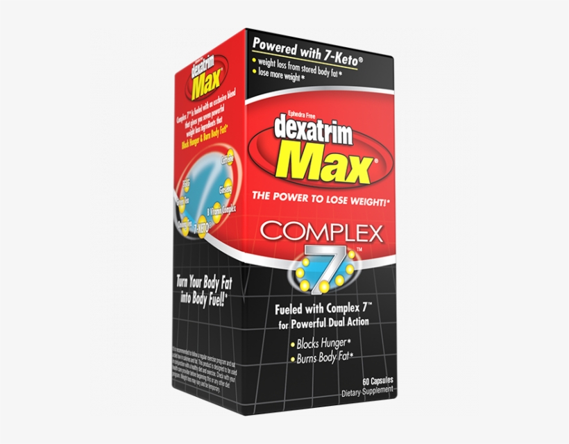 Dexatrim Max Complex 7 Fat Burner/hunger Blocker Caps,, transparent png #3278266