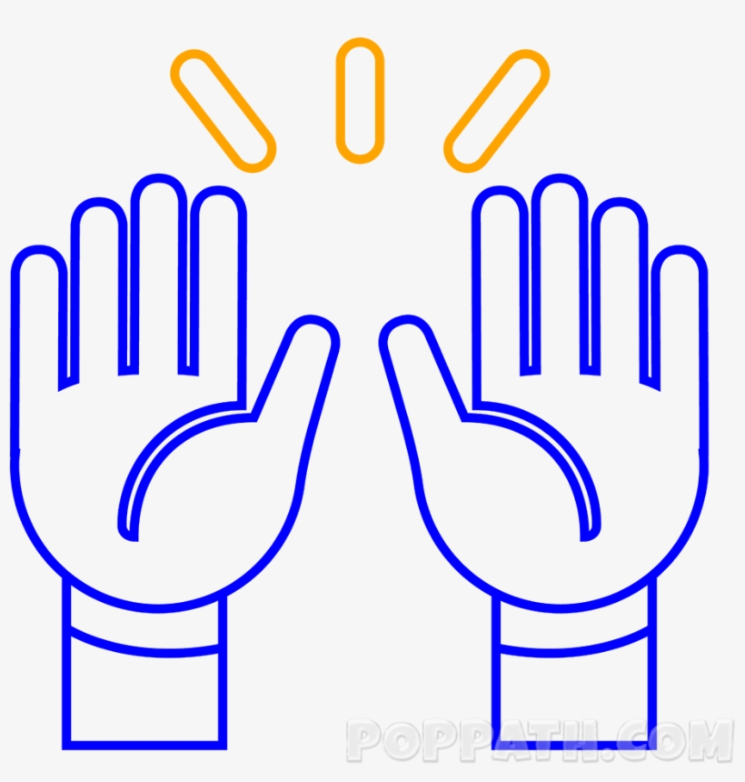 Add 3 Ray Marks As Shown To Give The Emoji Extra Detail - Hand, transparent png #3279251
