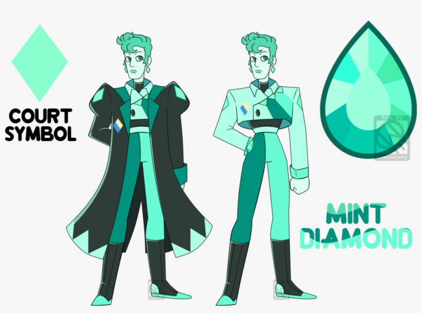 Mint Diamond - Cartoon, transparent png #3279514