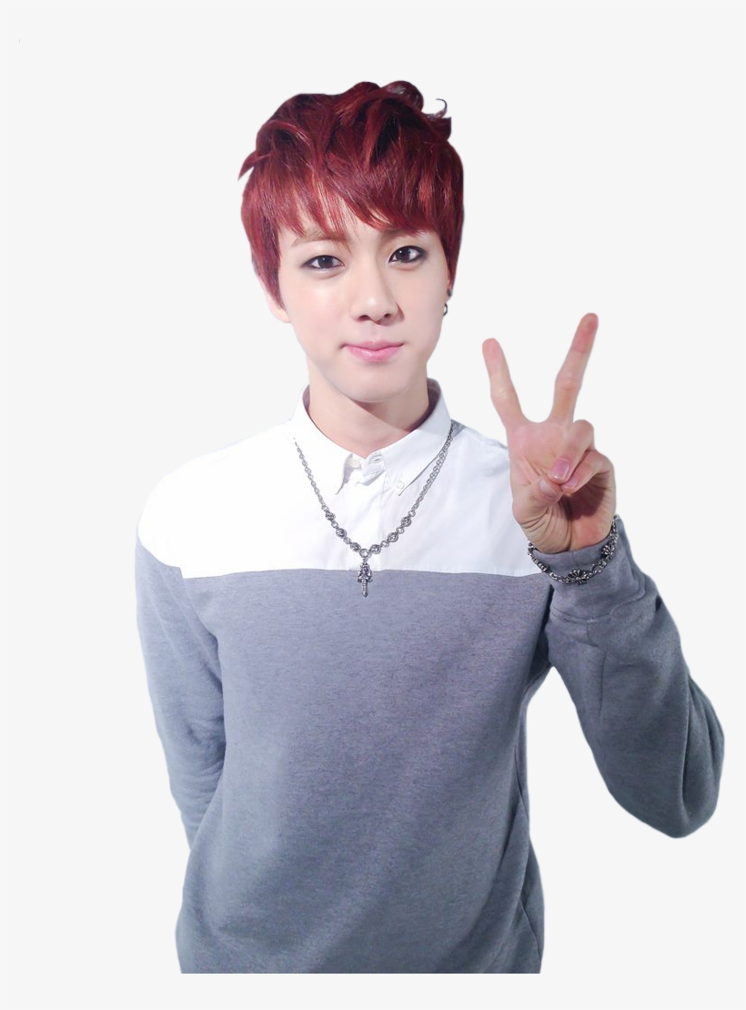 Transparent ✌ Seokjin - Jin Bts Red Hair, transparent png #3279540