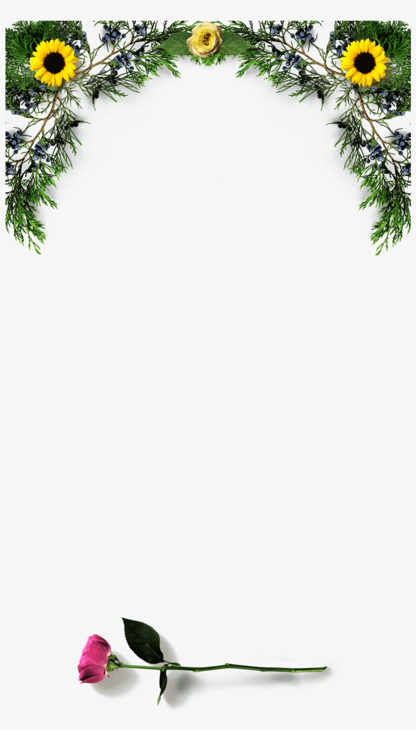 Rose And Sunflowers - Christmas Tree, transparent png #3280942