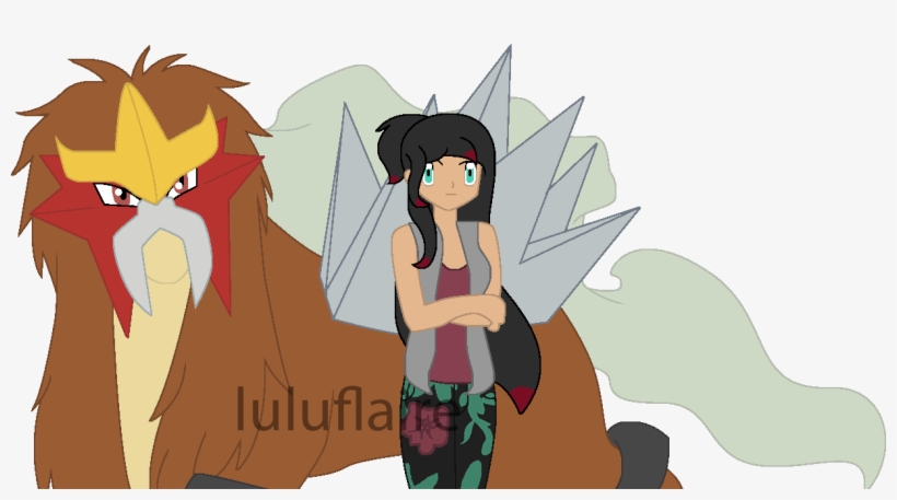 Katrina And Entei - Cartoon, transparent png #3281015