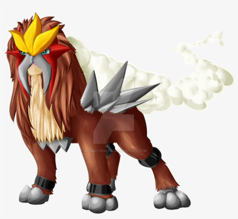 Entei By Brumbyofsteel - Cartoon, transparent png #3281134