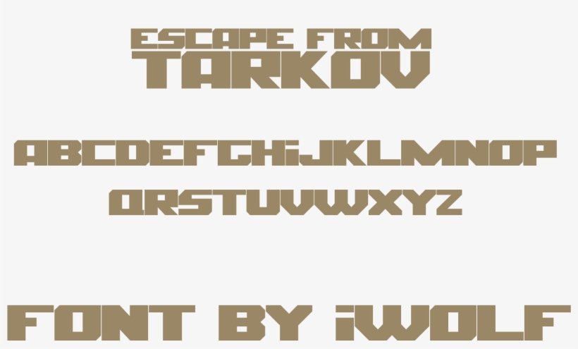 Font 2 - Escape From Tarkov Font, transparent png #3281265
