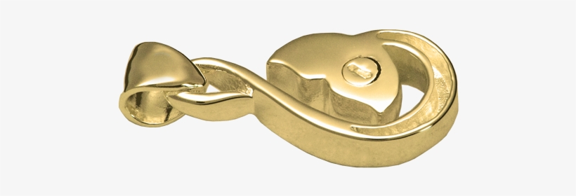 Infinity Whale Tail Cremation Jewelry Urn Opening Shown - Brass, transparent png #3281311
