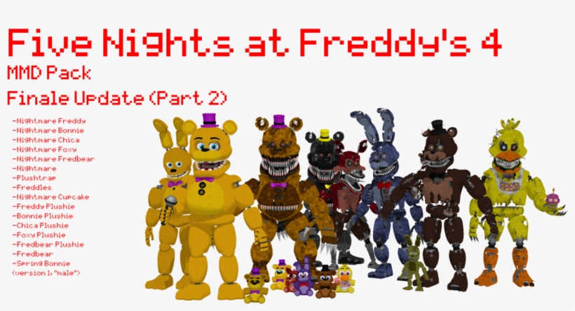 Mmd- Fnaf 4 Pack By Oscarthechinchilla Fnaf, Projects - Fnaf 4 Gmod Packs, transparent png #3281400