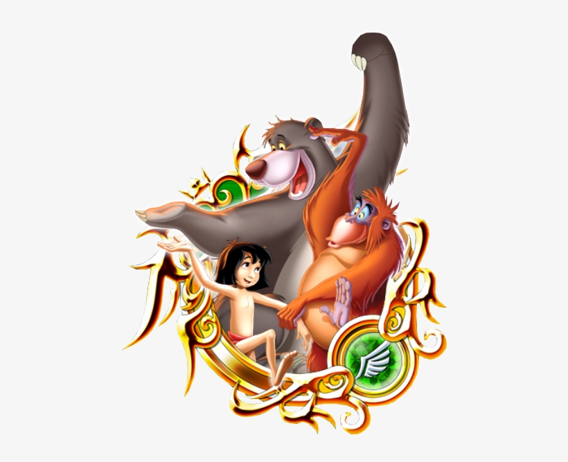 Mowgli & Pals - Stained Glass 1 Khux, transparent png #3281428