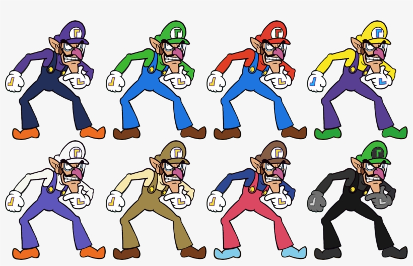 Lizuka's Alternate Color Mock-ups - Waluigi Colors, transparent png #3281561