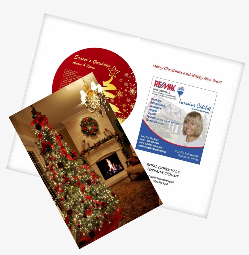 Christmas Flyer - Christmas Ultralite Backdrop-decorated Tree And Mantle, transparent png #3281755