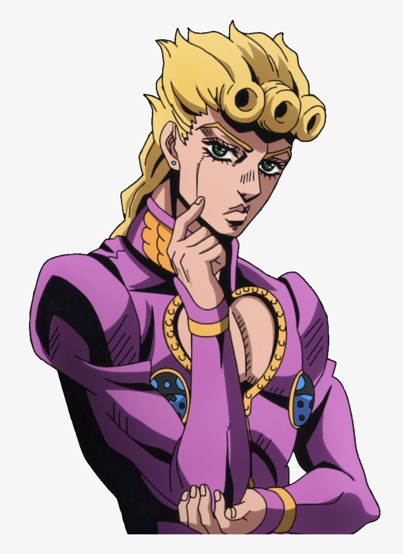 Fictional Character Man Purple Human Hair Color Cartoon - Giorno Giovanna, transparent png #3281963