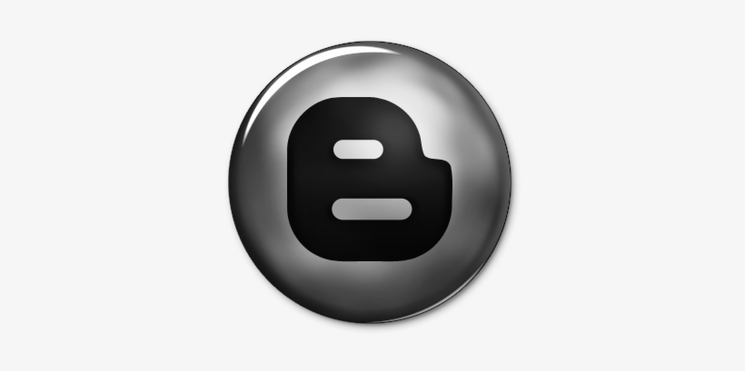 102334 Ultra Glossy Silver Button Icon Social Media - Blogger Icon, transparent png #3282300