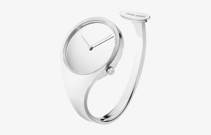 Georg Jensen Vivianna Steel 34 Mm Dial Bangle Watch - Georg Jensen Vivianna Stainless Steel Bangle Watch, transparent png #3282623