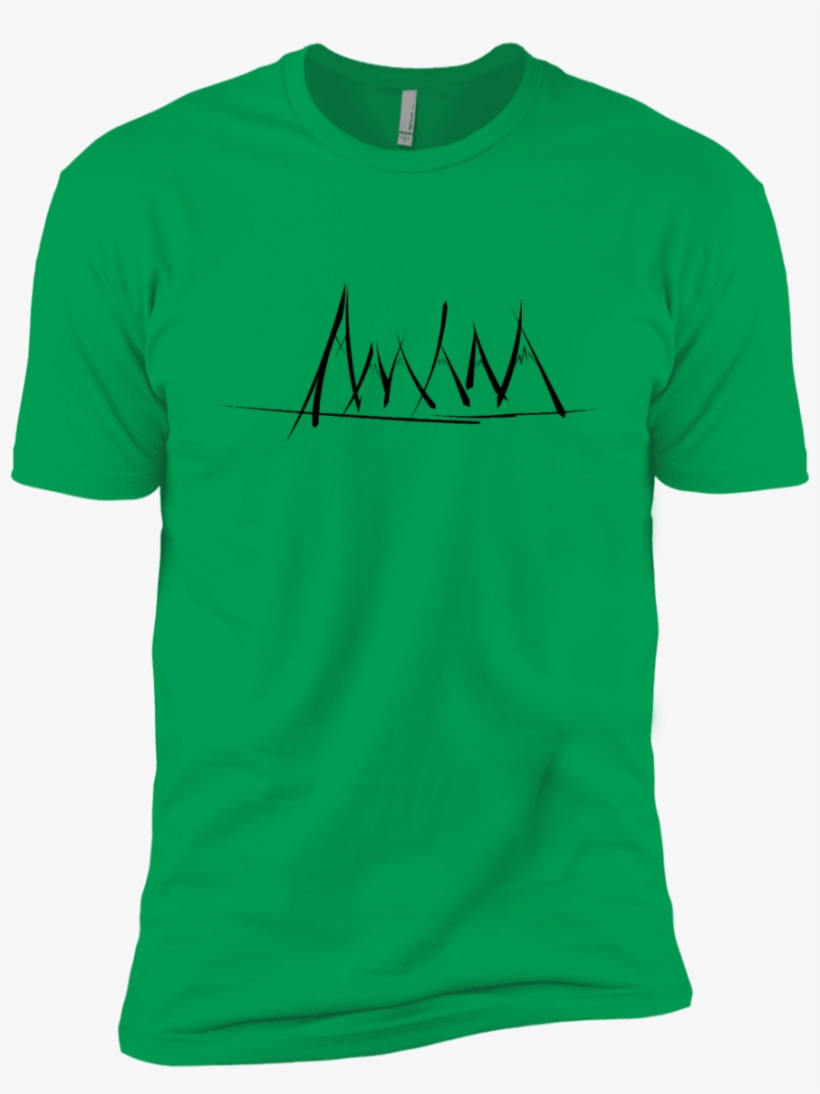 Mountain Brush Strokes Boys Premium T-shirt - Green T Shirt Side, transparent png #3282903