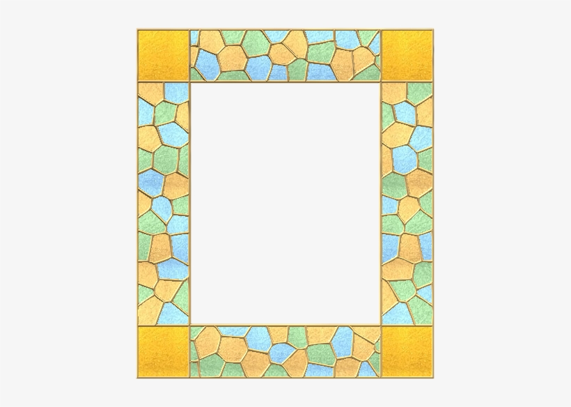 Picture Frame Leaves Stainedglass 04 - Picture Frame, transparent png #3283056