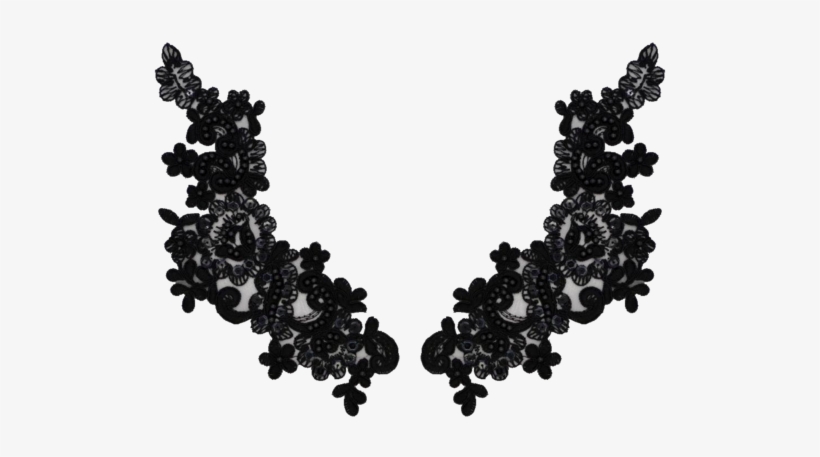 Product Image Black Appliqué Pair With Sequins And - Beaded Applique Design Png, transparent png #3285149