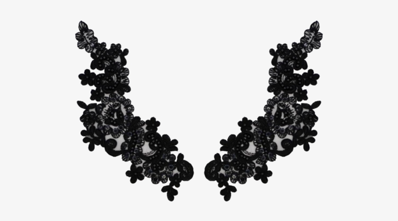 Product Image Black Appliqué Pair With Sequins And - Beaded Applique Design Png, transparent png #3285149