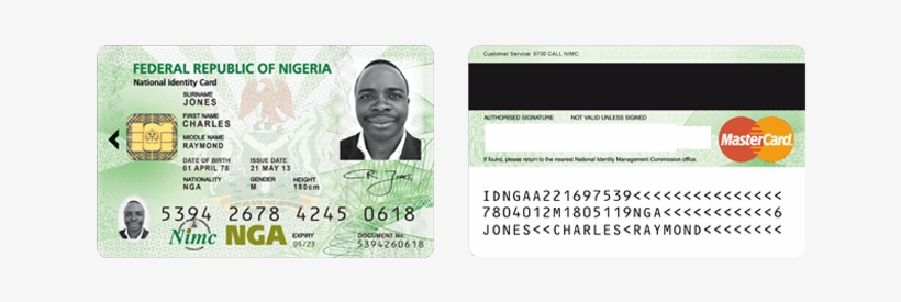 nin nigeria national id card back