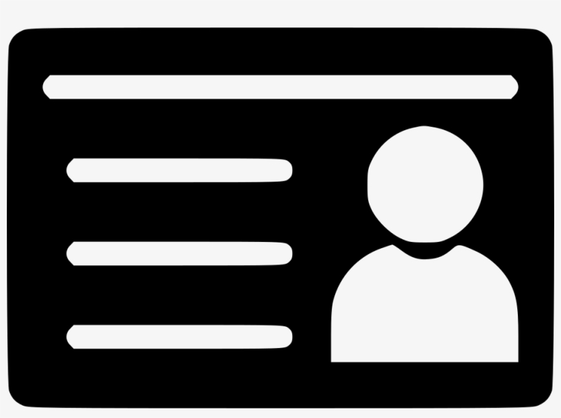Student Id Card - Id Card Icon Black Png, transparent png #3286036