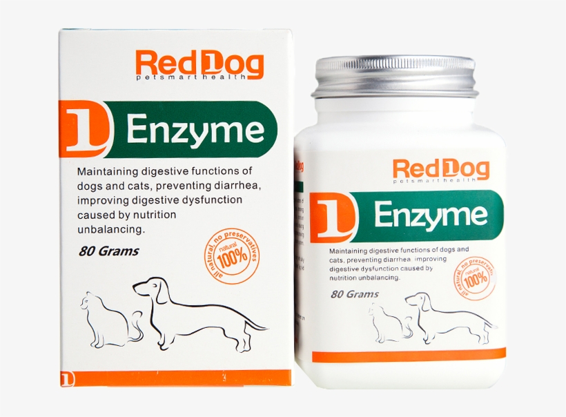 Red Dog Enzyme Intestinal Agent 80g/bottle Probiotics - Dog, transparent png #3286307