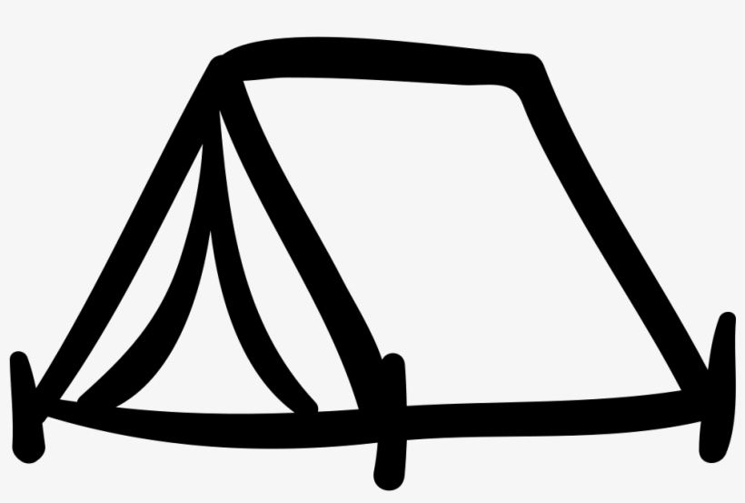 Tent Handmade Outlined Symbol - Camping Tent Outline, transparent png #3286406