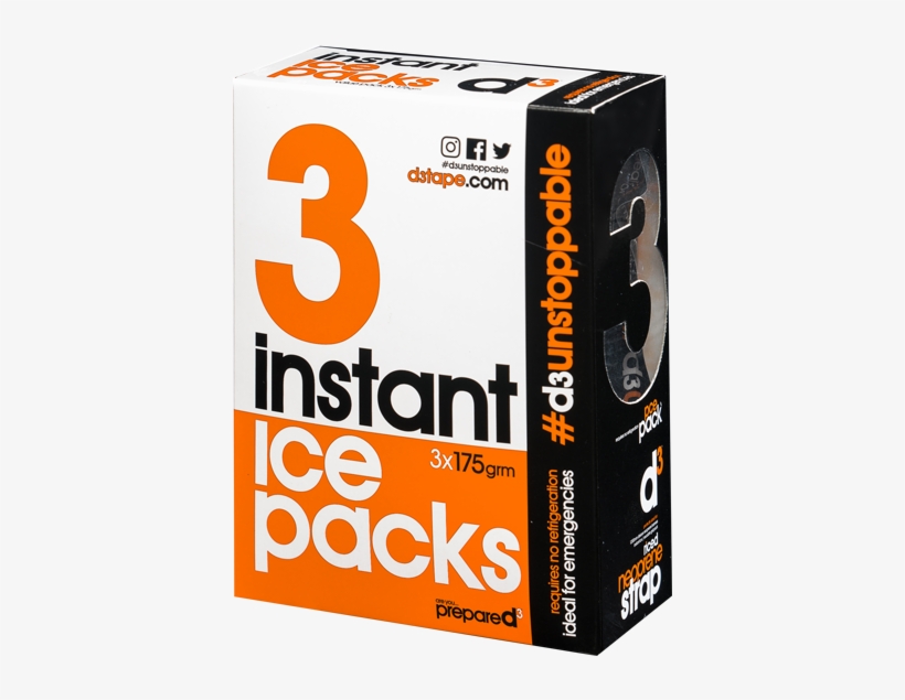Product Image For Instant Ice Packs - D3 Instant Ice Packs 3pk 175g, transparent png #3286792