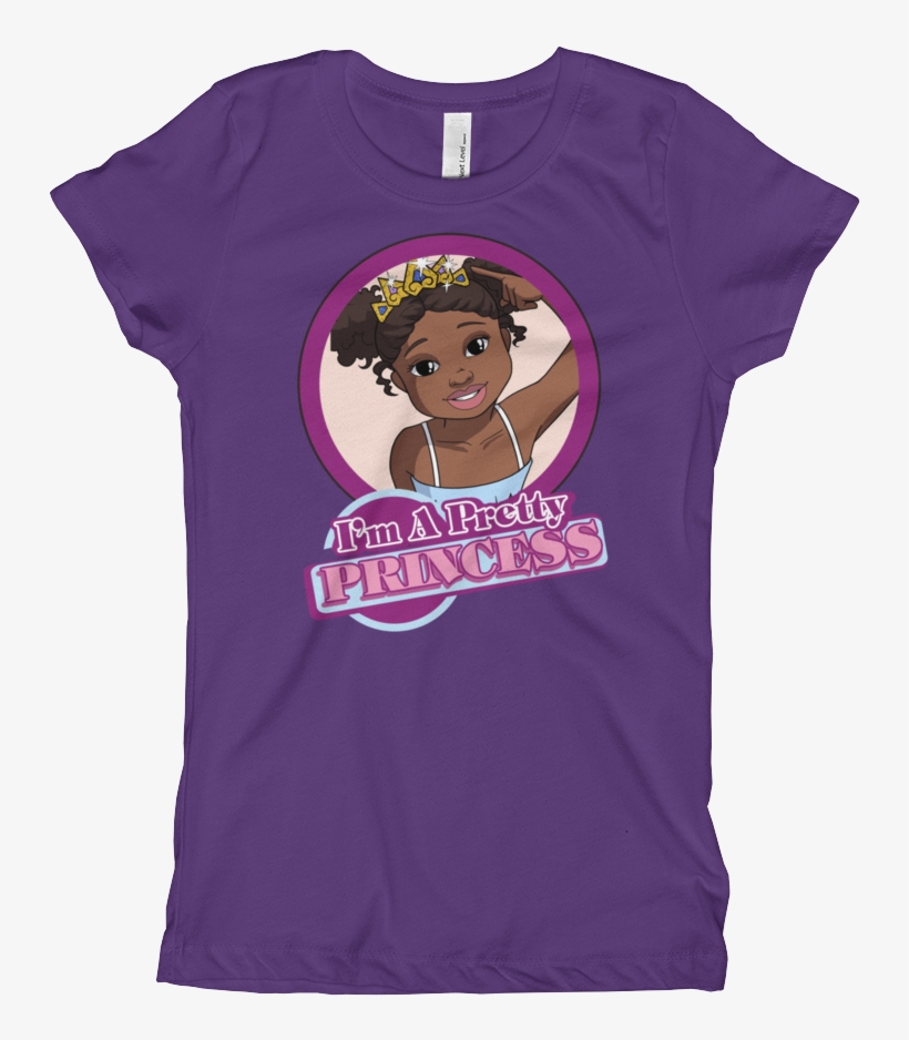 "i'm A Pretty Princess" T Shirt For African American - Cute Unique Modern Mermaid & Dolphin Girl's T-shirt, transparent png #3286907