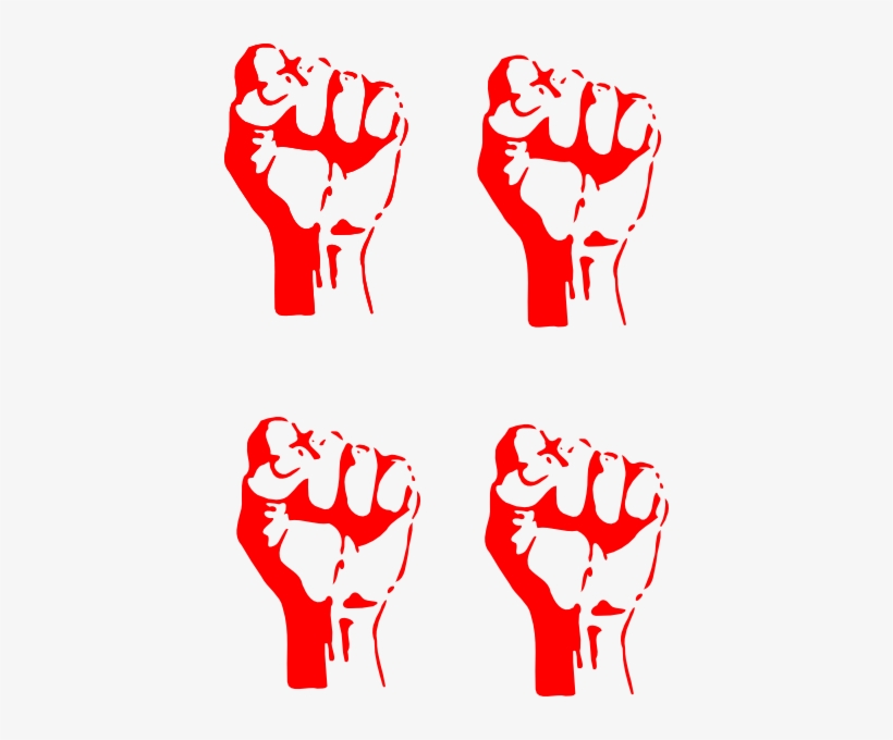 Four Red Fists Clip Art - Anti Nwo Illuminati, transparent png #3287430