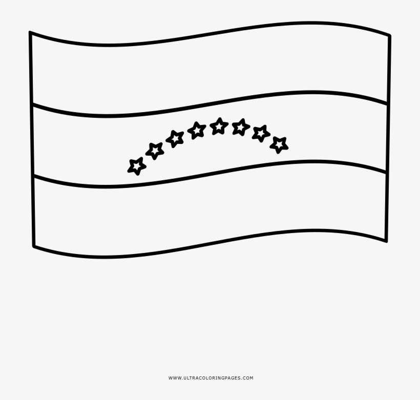 Venezuelan Flag Coloring Page - Drawing, transparent png #3287911