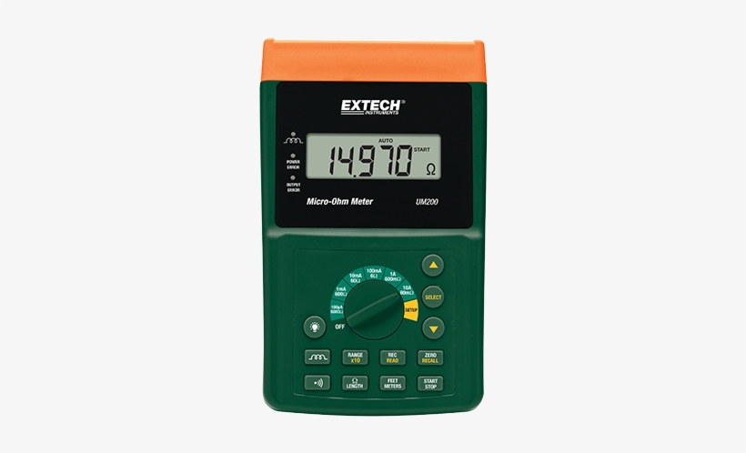 High Resolution Micro-ohm Meter - Extech Um200 High Resolution Micro-ohm Meter, transparent png #3288361