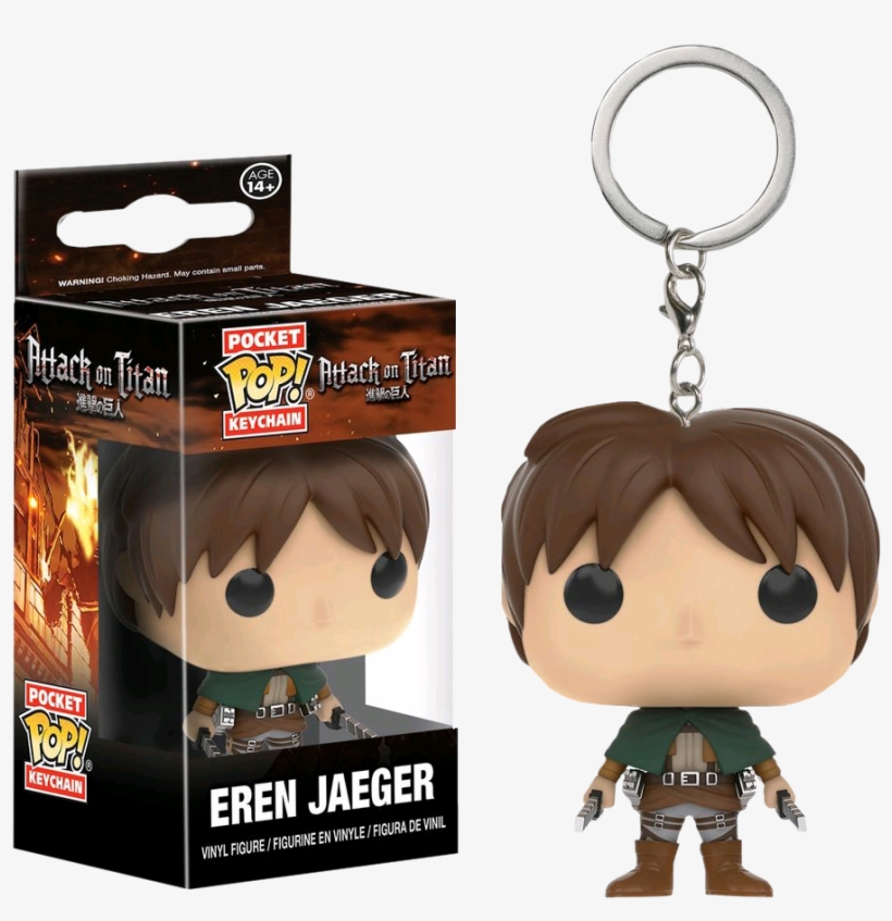 Attack On Titan - Attack On Titan - Eren Jaeger Pocket Pop! Keychain, transparent png #3288598