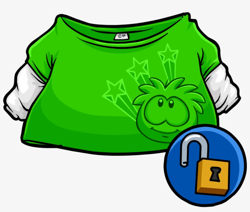 Green Skater Shirt - Club Penguin Green Shirt, transparent png #3288905