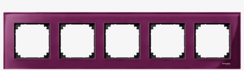 Mtn4050 3206 Real Glass Frame, 5 Gang, Ruby Red, M - Schneider Electric M-plan - Plaque De Finition - 2, transparent png #3290222