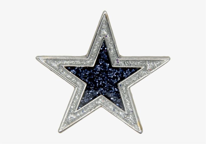 Star Pin Silver/blue, Glitter - White Stone, transparent png #3291027